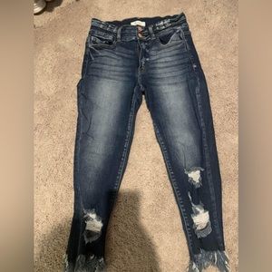 Kancan frayed skinny jeans
